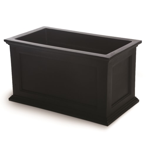 Mayne®  Fairfield Rectangular Planter, 20" x 36", Black